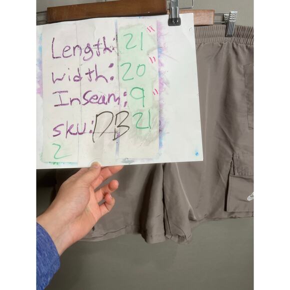 Nike Swim Sz L Shorts Light Orewood Brown Lined Pockets Stretch Comfort - Picture 5 of 16